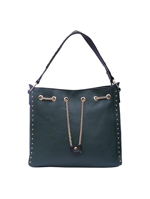 green leatherette (pu) regular handbag - 15146365 - Standard Image - 1