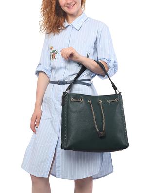 green leatherette (pu) regular handbag - 15146365 - Standard Image - 4
