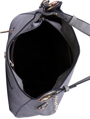 grey leatherette (pu) regular handbag - 15146373 - Standard Image - 3