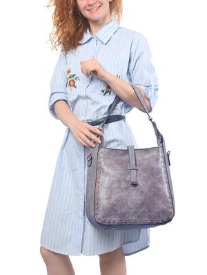 grey leatherette (pu) regular handbag - 15146373 - Standard Image - 4