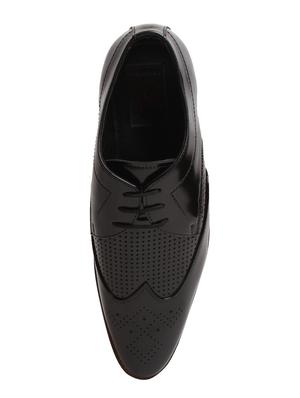black leatherette lace-up derby - 15146768 - Standard Image - 4