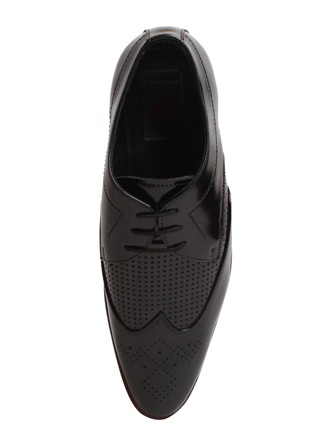 black leatherette lace-up derby - 15146768 - Zoom Image - 4