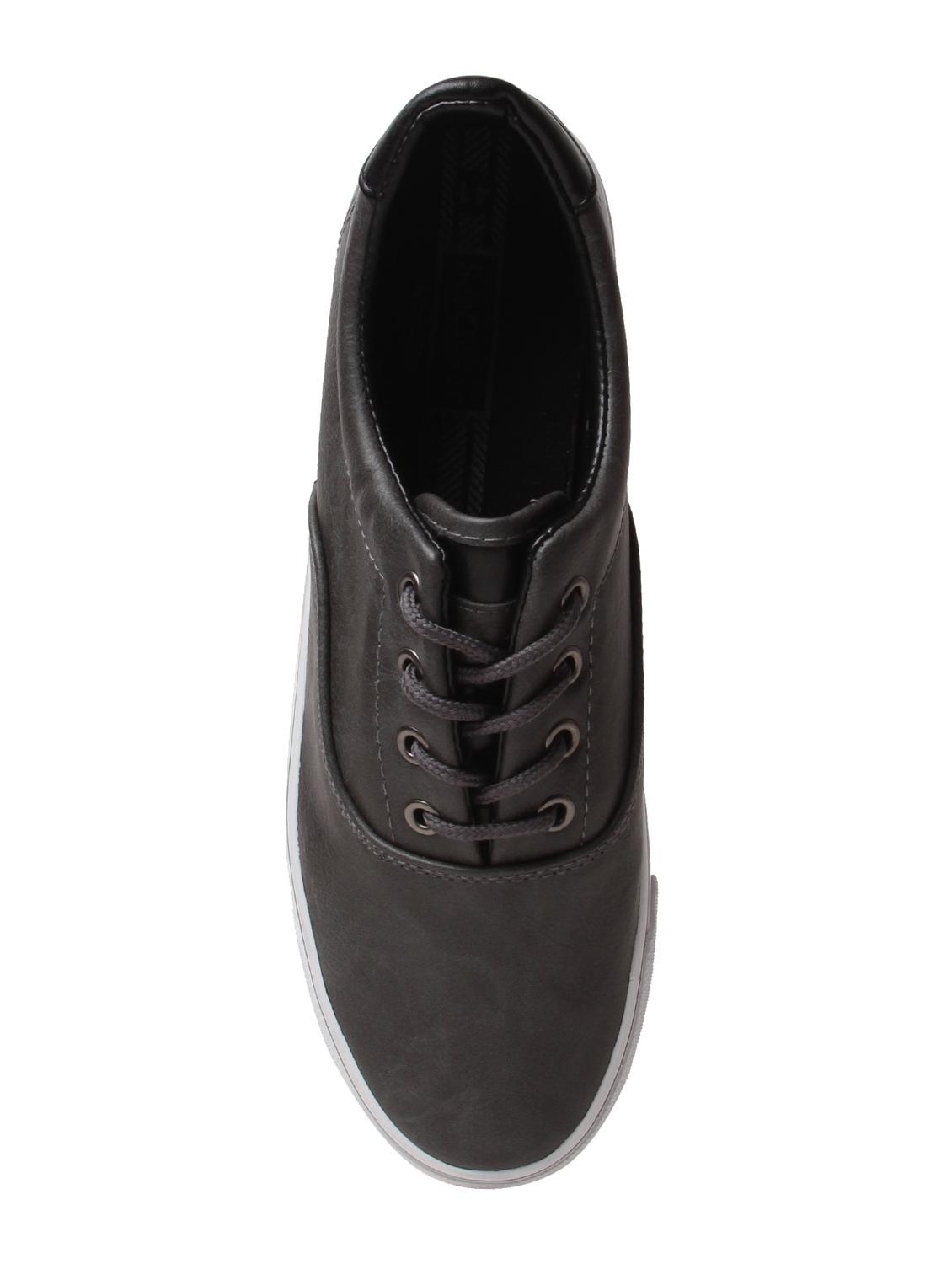 grey leatherette lace up sneaker - 15146864 - Zoom Image - 4