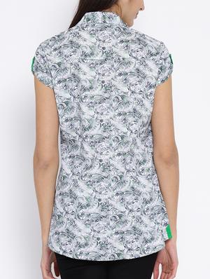 blue cotton printed shirt - 15147268 - Standard Image - 3