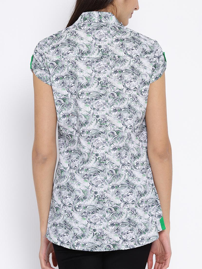 blue cotton printed shirt - 15147268 - Zoom Image - 3