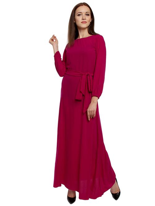 pink solid maxi dress - 15148079 - Standard Image - 1
