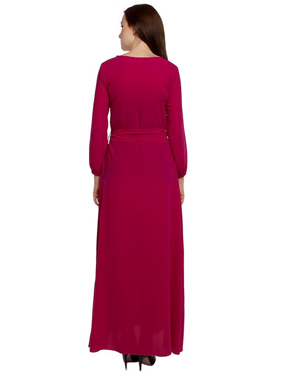 pink solid maxi dress - 15148079 - Zoom Image - 3