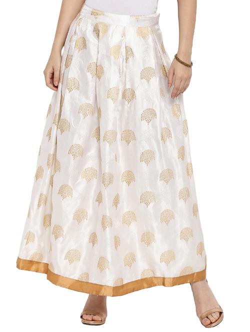 Foil printed flared skirt - 15149825 - Standard Image - 1