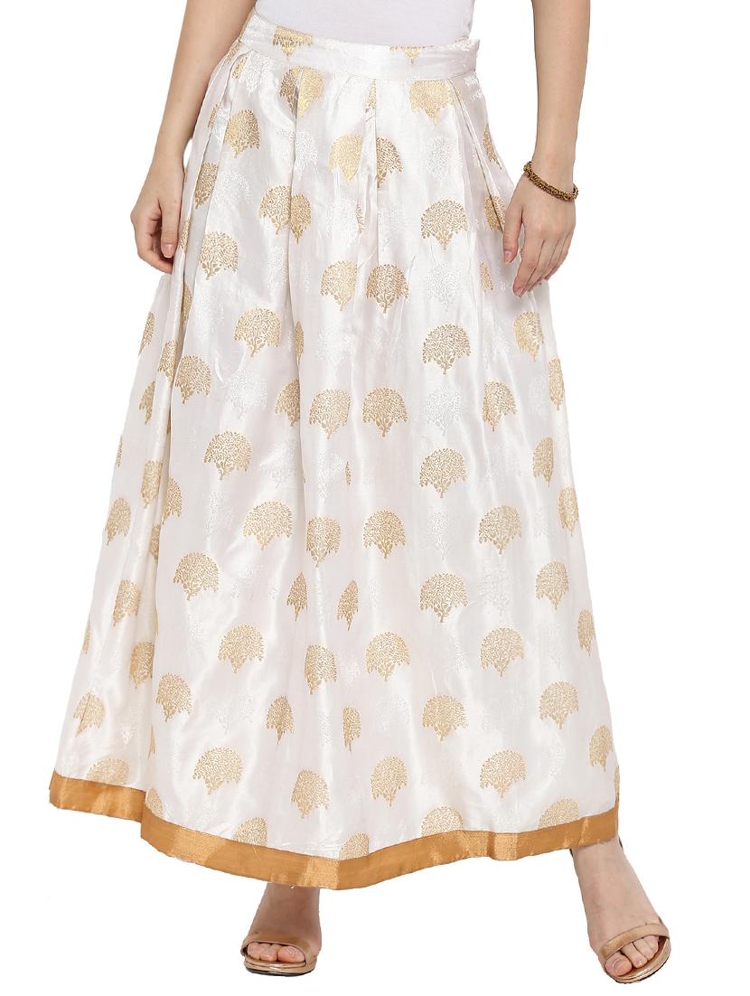 Foil printed flared skirt - 15149825 - Zoom Image - 1