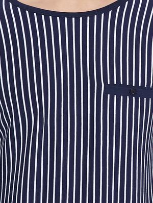blue cotton asymmetric tshirt - 15149951 - Standard Image - 4
