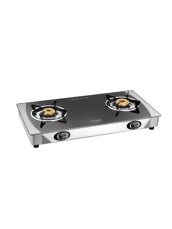 2 burner gas stove crystal black with auto ignition - 15149988 - Zoom Image - 1