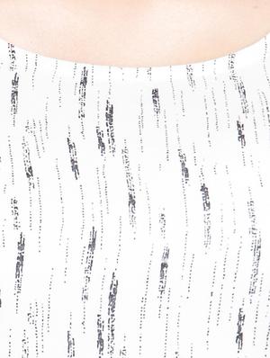 white printed crepe asymmetric dress - 15150547 - Standard Image - 4