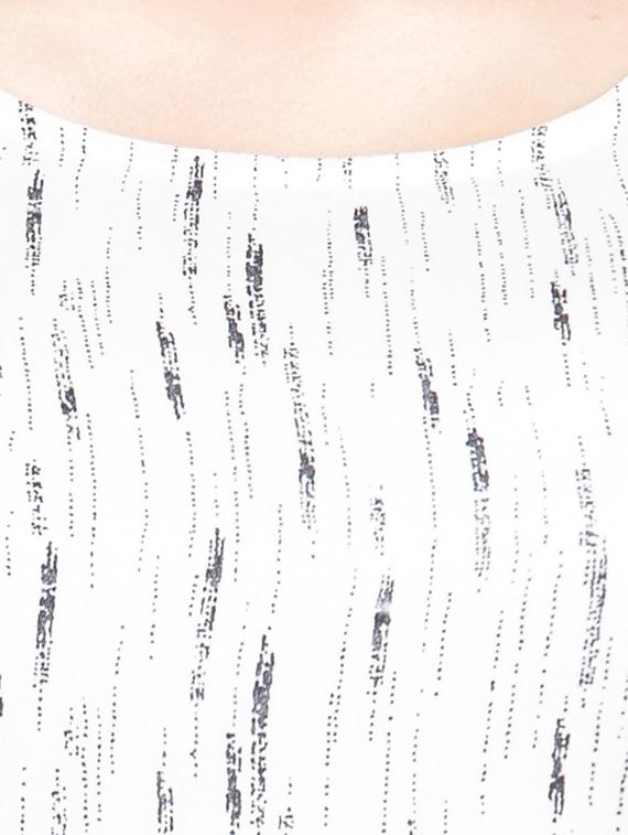 white printed crepe asymmetric dress - 15150547 - Zoom Image - 4