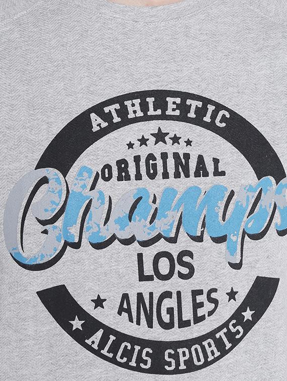 grey cotton chest print sweatshirt - 15151175 - Zoom Image - 4