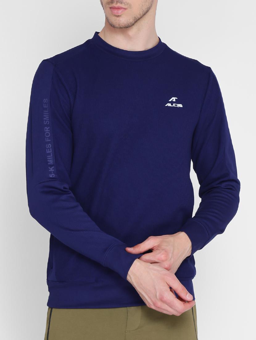 dark blue polyester sweatshirt - 15151177 - Zoom Image - 1