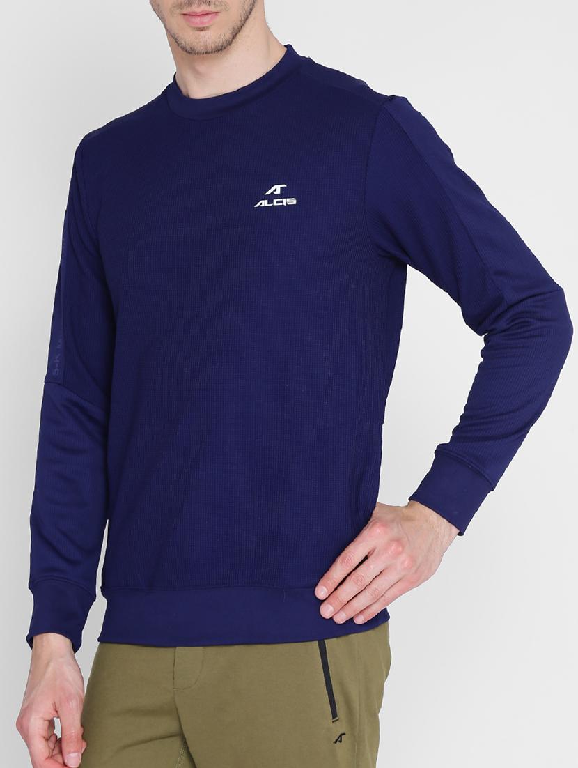 dark blue polyester sweatshirt - 15151177 - Zoom Image - 2