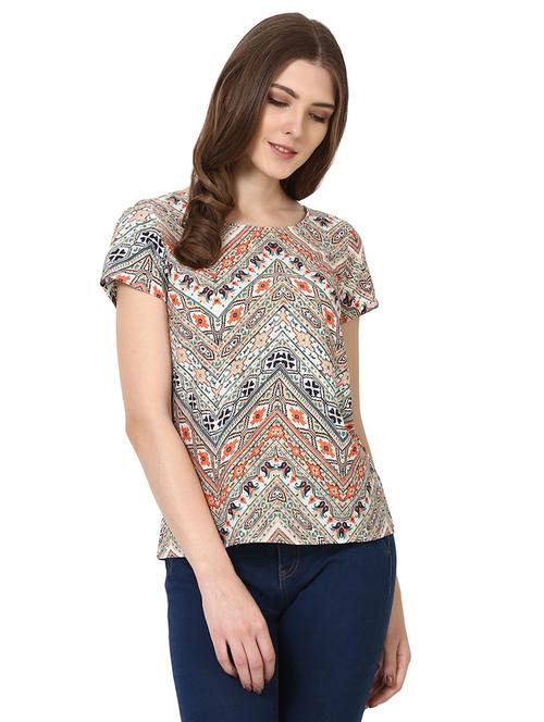 printed cut out back top - 15153777 - Standard Image - 1