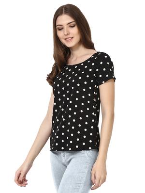 polka dot cut out back top - 15153778 - Standard Image - 2