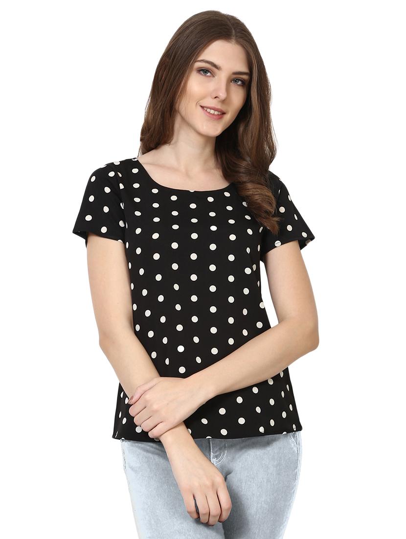 polka dot cut out back top - 15153778 - Zoom Image - 1