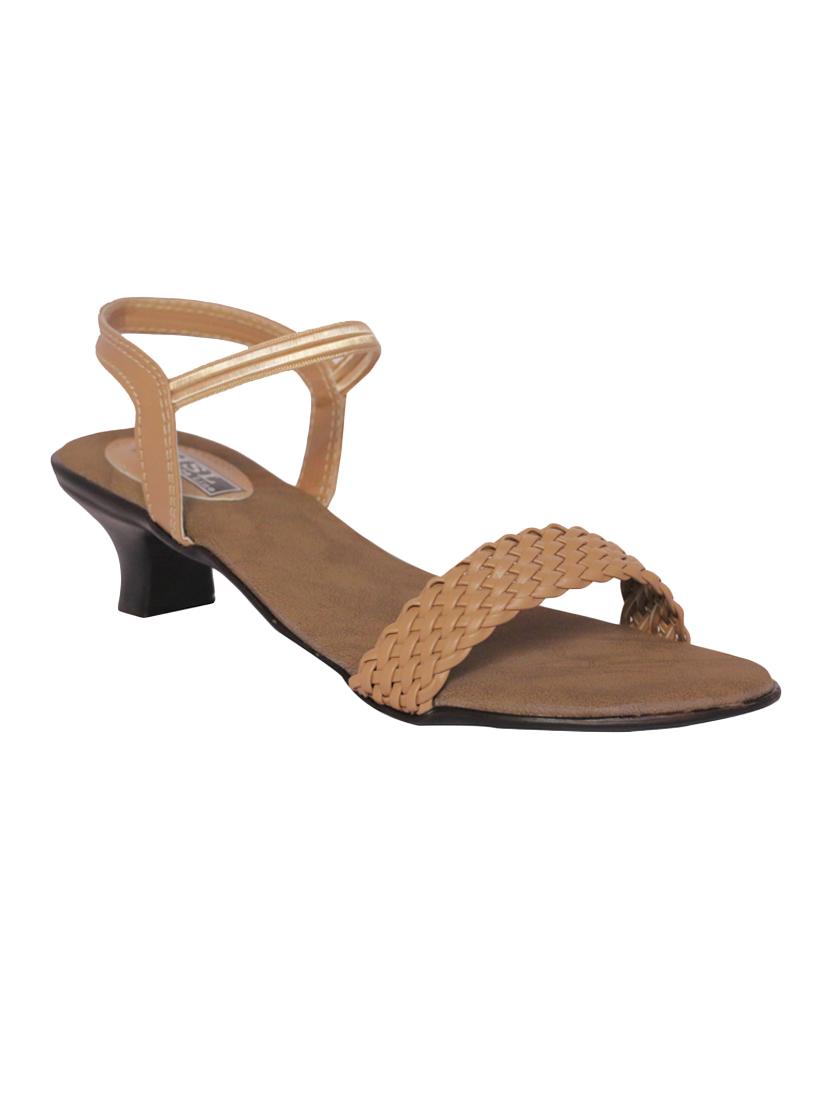 beige faux leather back strap sandals - 15154101 - Zoom Image - 1