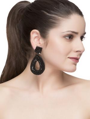 black drop earring - 15154882 - Standard Image - 3