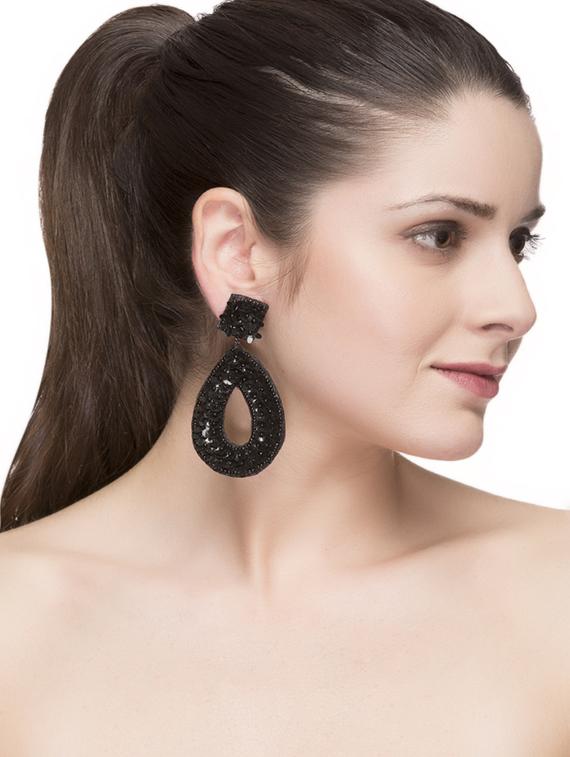 black drop earring - 15154882 - Zoom Image - 3