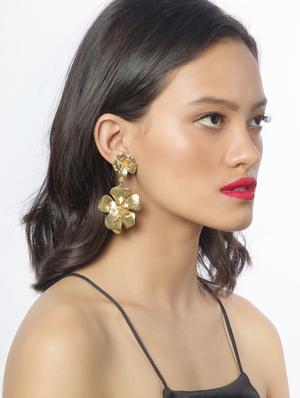 gold drop earrings - 15154895 - Standard Image - 3