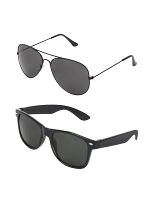 abner combo of 2 sunglasses aviator & wayfarer sunglasses-combo 2340 - 15156120 - Standard Image - 2