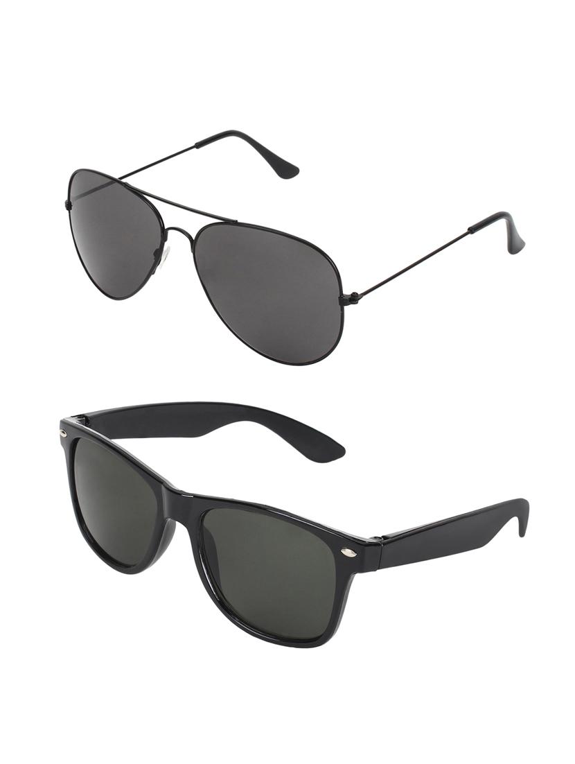 abner combo of 2 sunglasses aviator & wayfarer sunglasses-combo 2340 - 15156120 - Zoom Image - 2