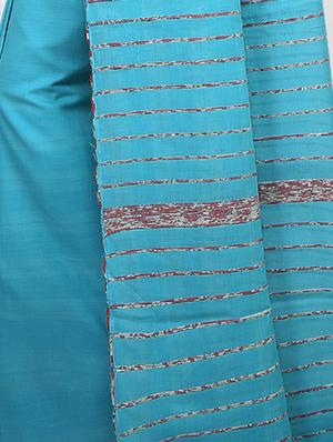 solid tant saree with blouse - 15158494 - Standard Image - 2