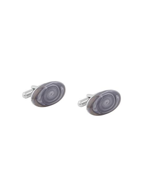 grey metal cufflink - 15159220 - Standard Image - 1