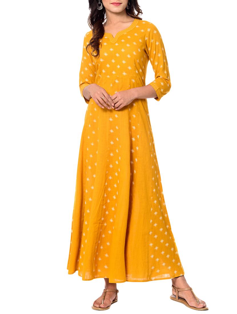 anarkali geometrical kurta - 15159485 - Zoom Image - 1