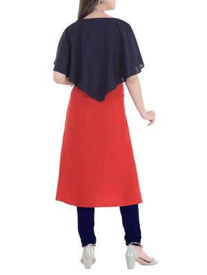 red viscose aline kurta - 15159740 - Standard Image - 3