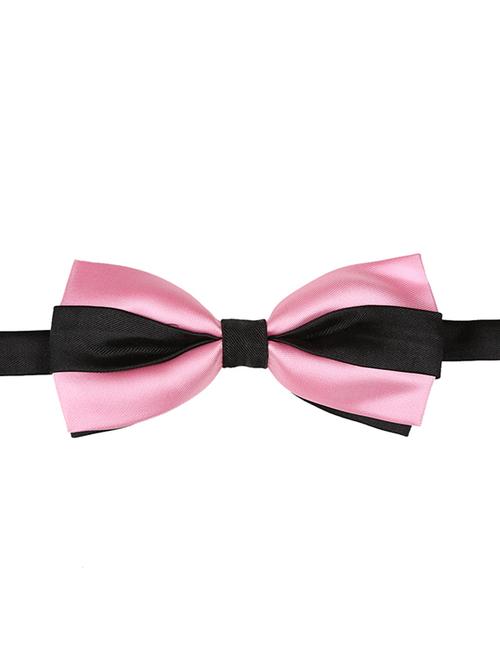 pink micro fiber bow tie - 15160565 - Standard Image - 1