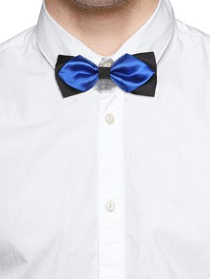 blue micro fiber bow tie - 15160571 - Standard Image - 3