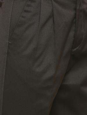black cotton blend pleated formal trouser - 15160614 - Standard Image - 3
