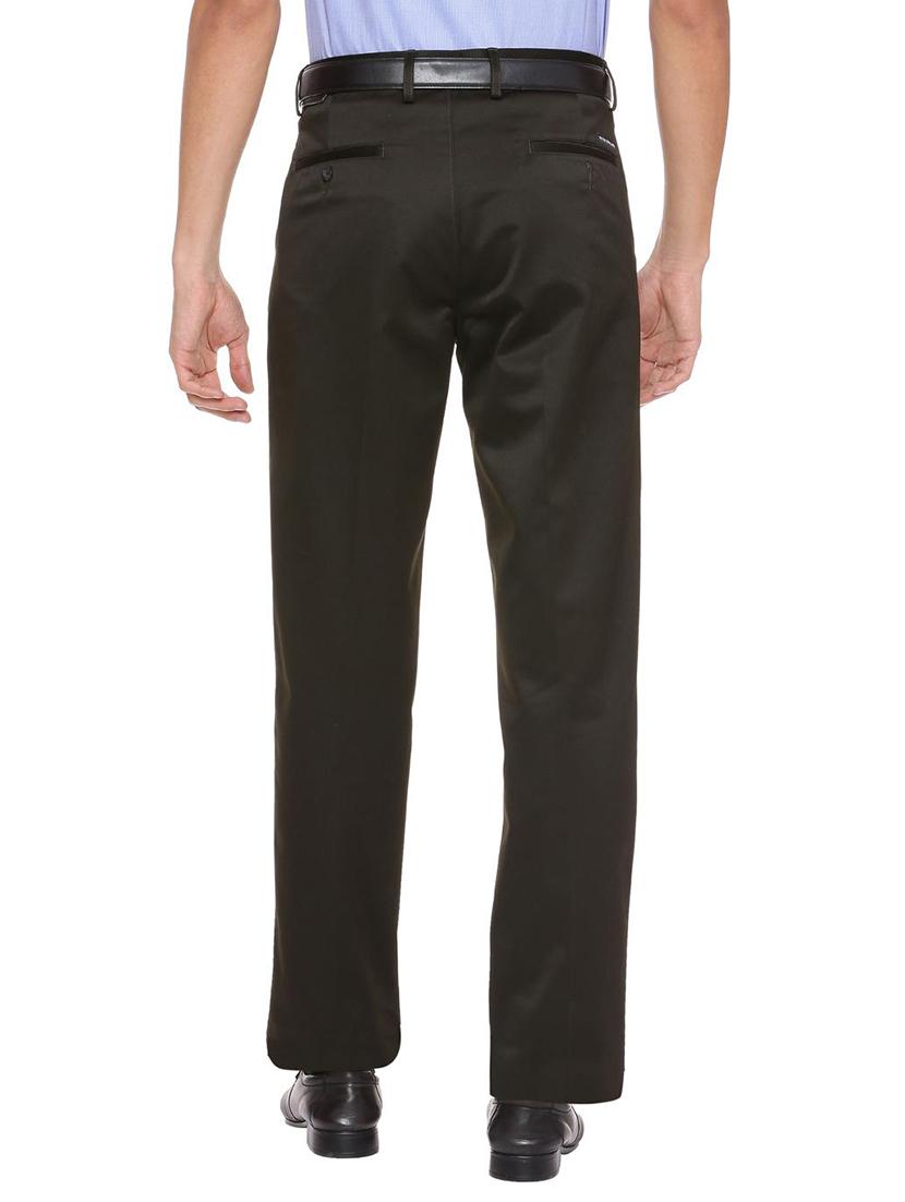 black cotton blend pleated formal trouser - 15160614 - Zoom Image - 2