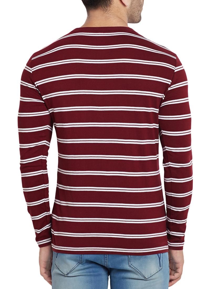 maroon cotton t-shirt - 15160694 - Zoom Image - 3