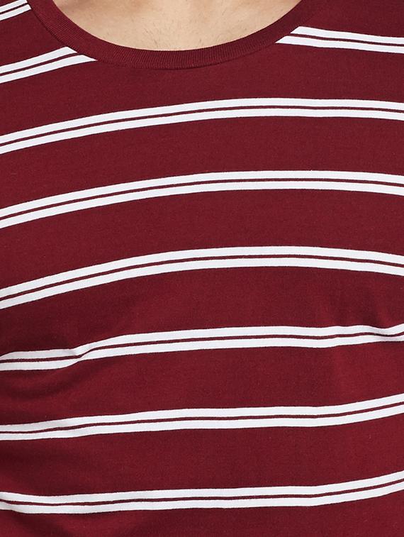 maroon cotton t-shirt - 15160694 - Zoom Image - 4