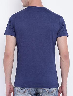 blue cotton front print t-shirt - 15161155 - Standard Image - 3