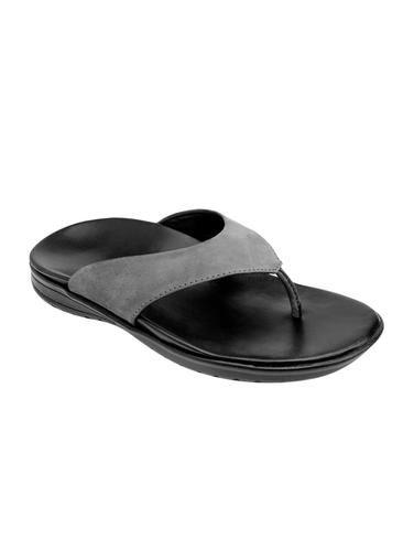 grey Leather toe separator slipper - 15161448 - Very Small Image - 1