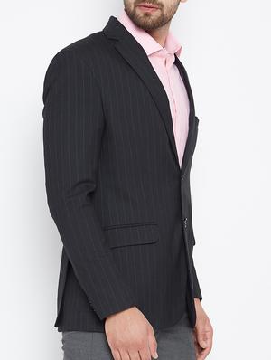 black poly wool formal blazer - 15162097 - Standard Image - 2