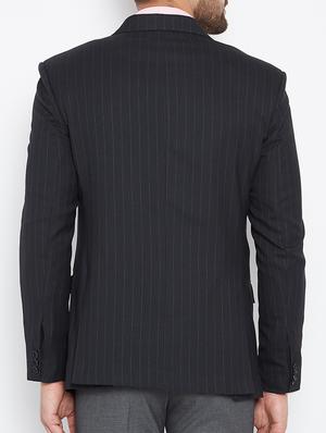 black poly wool formal blazer - 15162097 - Standard Image - 3