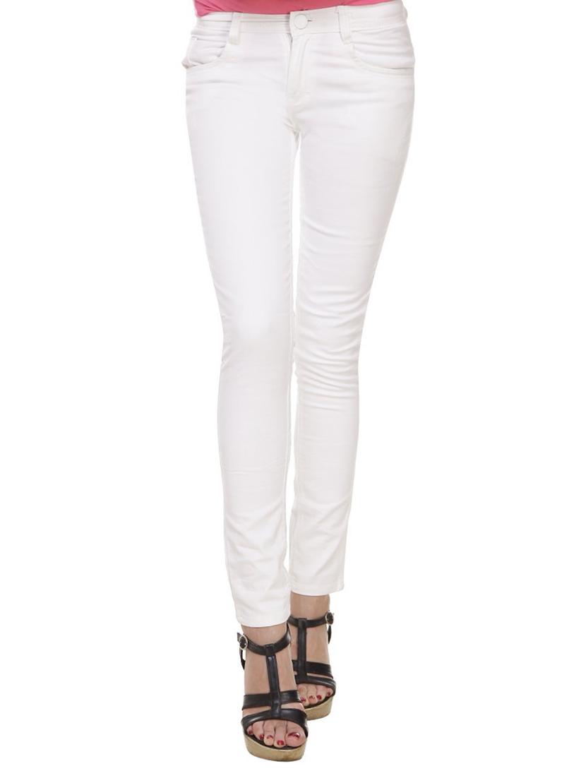white solid denim jeans - 15162345 - Zoom Image - 1