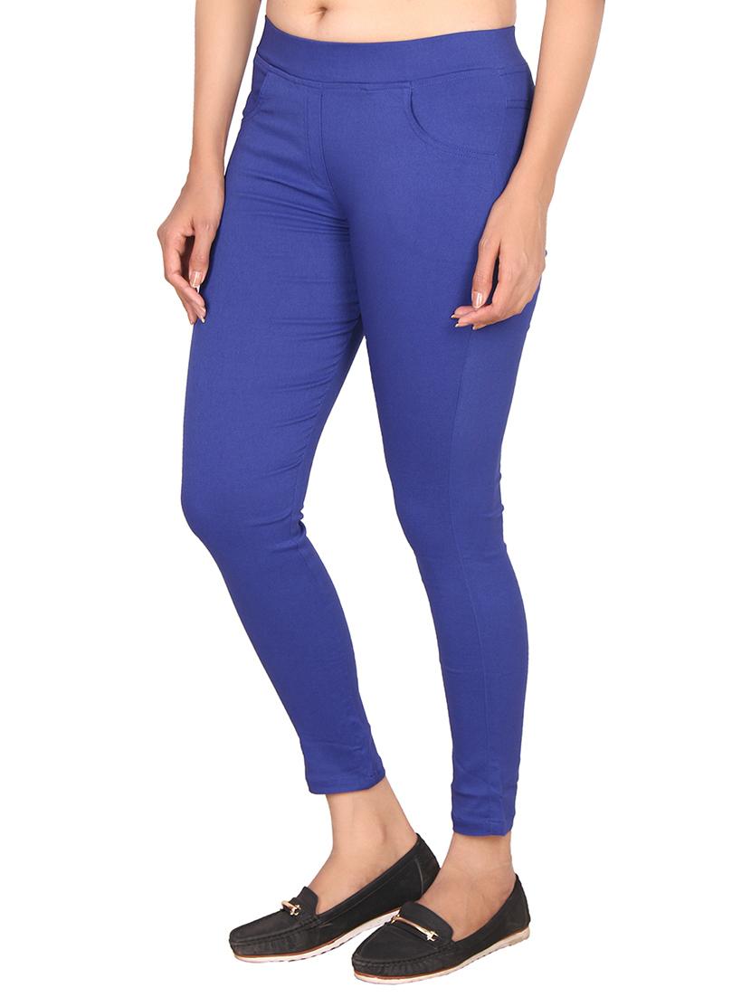 dark blue cotton jeggings - 15162440 - Zoom Image - 2