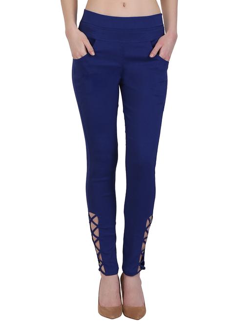 dark blue cotton jeggings - 15162445 - Standard Image - 1