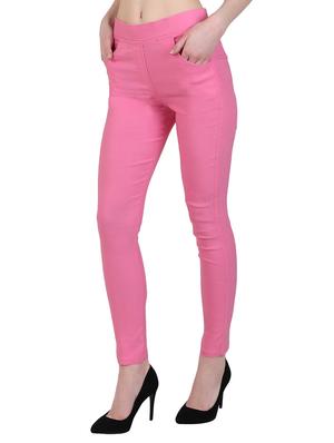 pink cotton jeggings - 15162459 - Standard Image - 2