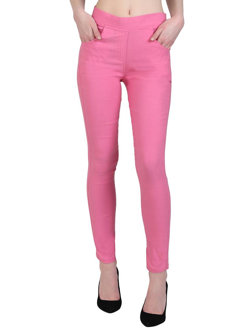 pink cotton jeggings - 15162459 - Zoom Image - 1