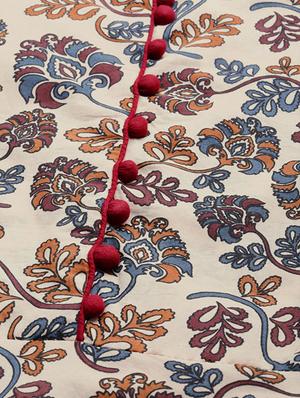 white cotton flared kurta - 15162589 - Standard Image - 4