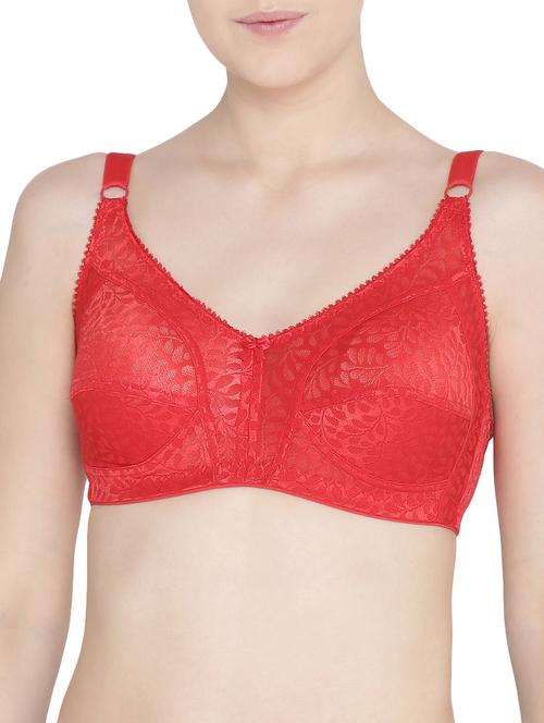 red cotton bra - 15163147 - Standard Image - 1